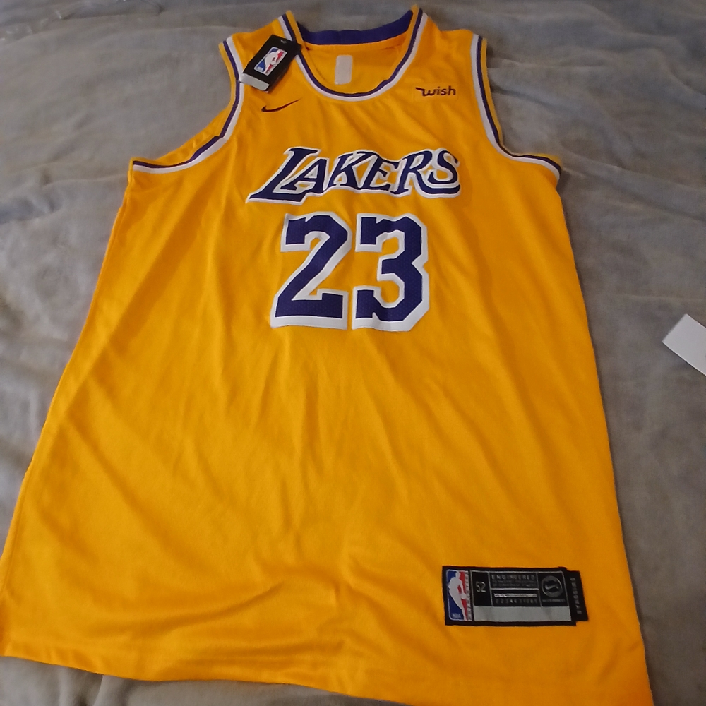 Yellow Lakers Anthony Davis Basketball Jersey